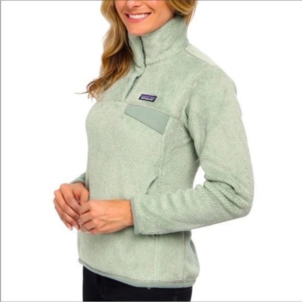 Patagonia Re-tool Snap T fleece pullover, size small, sage green